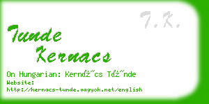 tunde kernacs business card